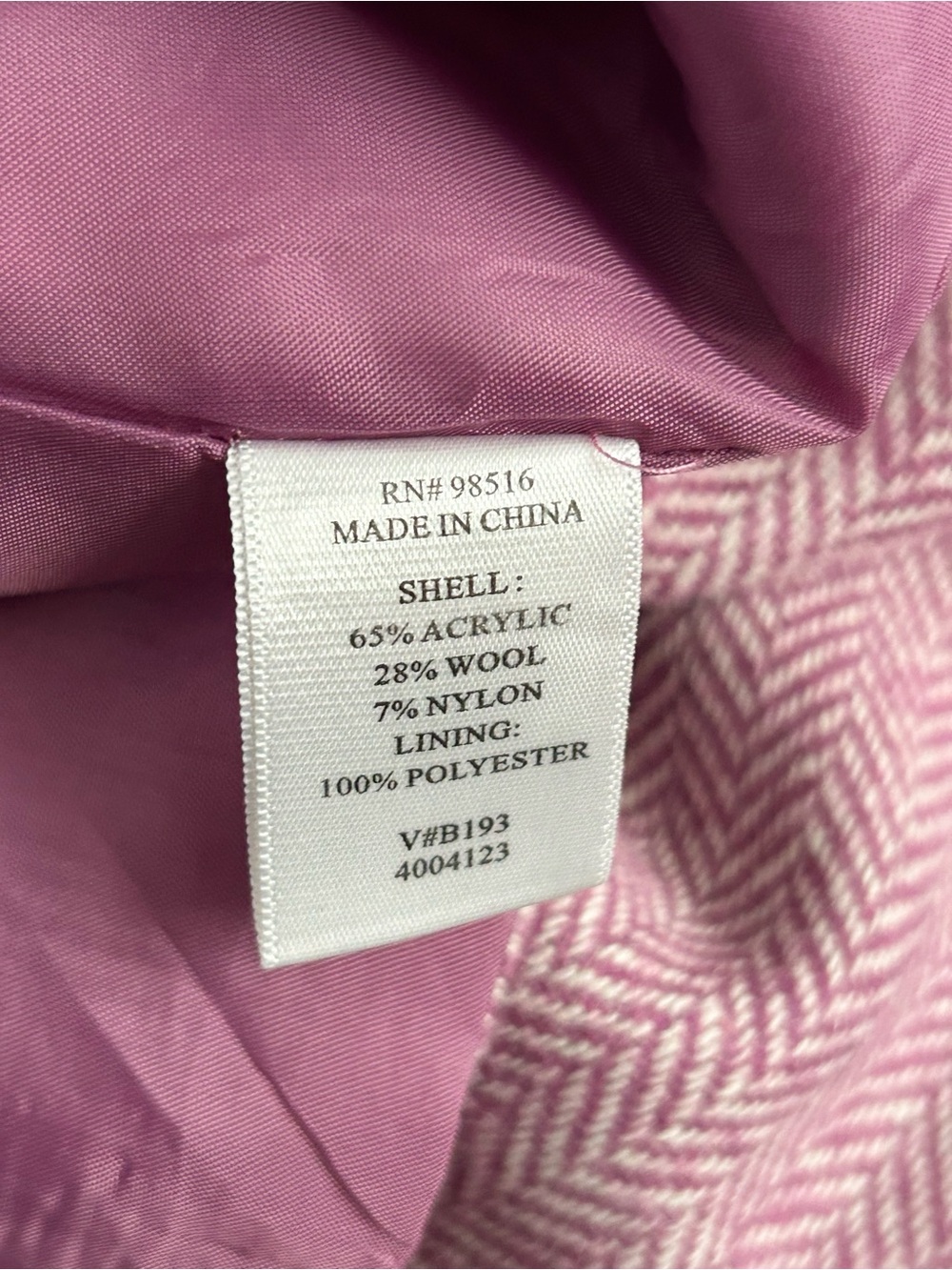 Coldwater Creek Wool Blend Lilac Zip-Front Sleeveless Vest | Size W20 - Picture 5 of 5